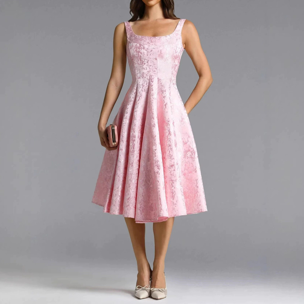 Forever 21 Elegant Pink Summer Waist Tie Strap Cocktail Dress